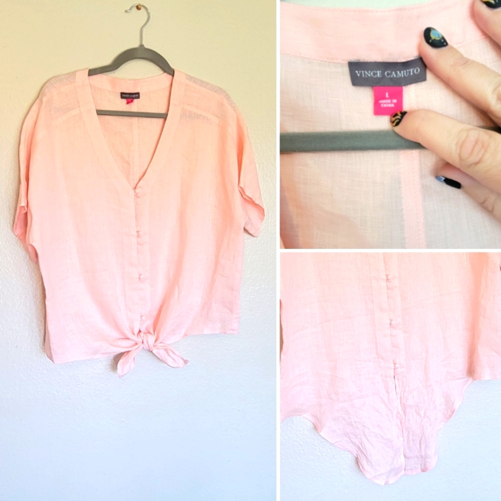 Vince Camuto linen top, Size L